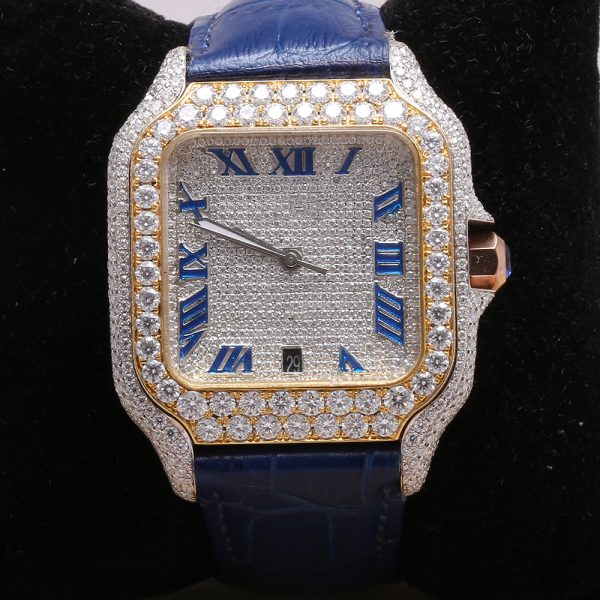 Half Iced Out Moissanite Watch Automatic Handmade Watch swiss Watch movement Automatic Watch For Man