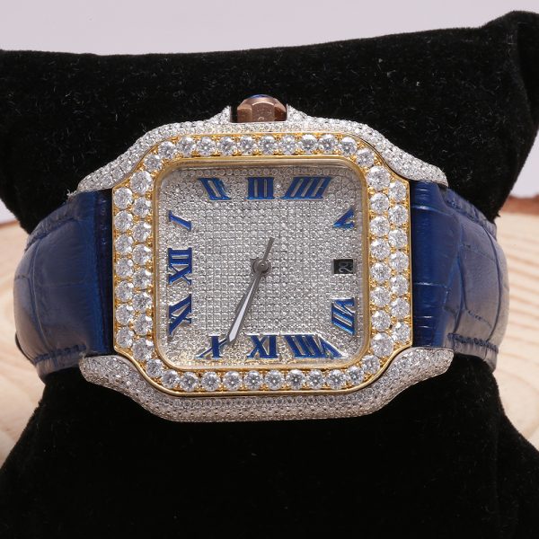 Half Iced Out Moissanite Watch Automatic Handmade Watch swiss Watch movement Automatic Watch For Man