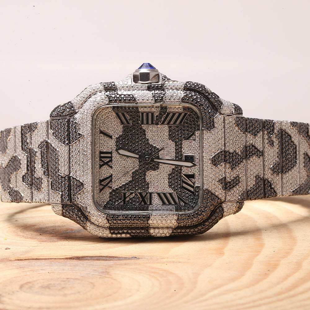 Moissanite Watch Automatic Handmade Watch swiss Watch movement Automatic Watch For Man