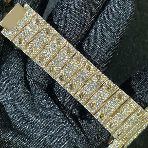 Cartier Skeleton VVS Diamond Men Watch, Stainless Steel Rose Gold Plated Men Watch For Birthday Gift