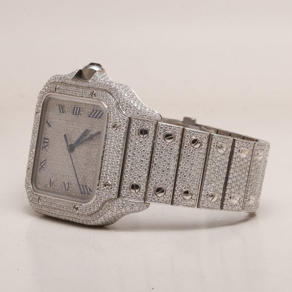 Moissanite Watch Automatic Handmade Watch swiss Watch movement Automatic Watch For Man